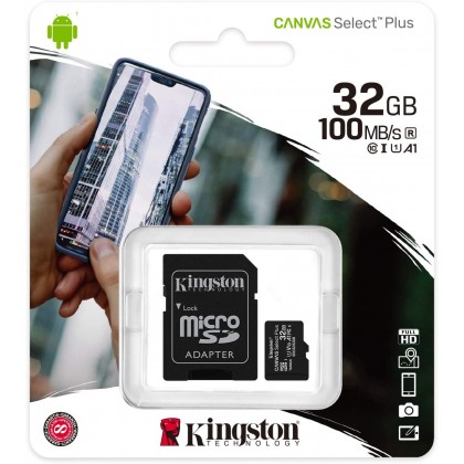 Kingston 32GB microSDHC Canvas Select Plus 100MB/s